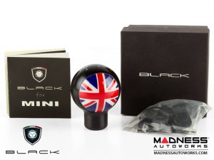 MINI Cooper Gear Shift Knob - Black w/ Union Jack Design